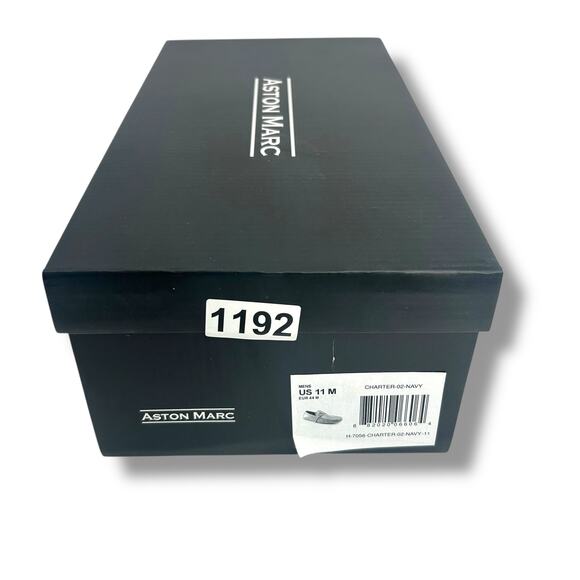 NEW Aston Marc Men's Navy Blue Charter Bit Loafer Size 11 Faux Leather Slip On - Picture 11 of 11